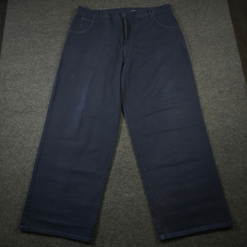 Vtg Solo Semore Wide Leg Baggy Jeans Dark Wash Made in USA 90s Y2K Skate Mens 42